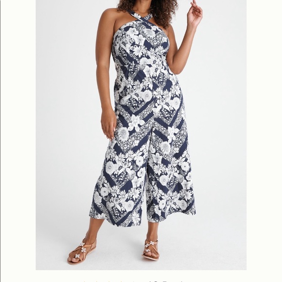 Anthropologie Floral Halter Jumpsuit - Picture 2 of 10